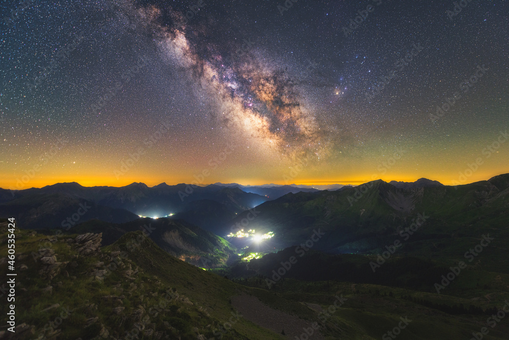 Milky Way rising above Agrafa Mountains	