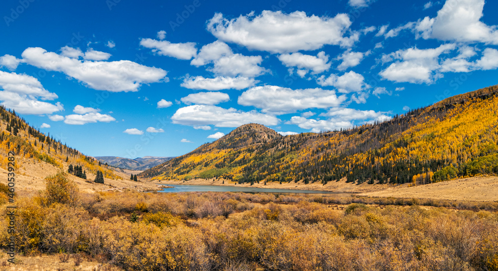 Fall Scenery With Lake Near Creede Colorado