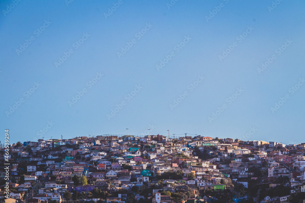 view of the hills in Valparaiso