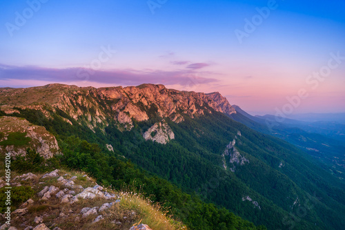 Sunset at the mountain