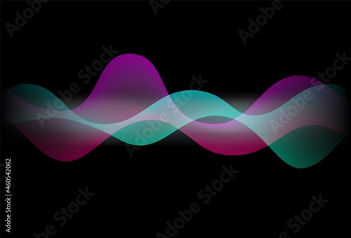 Sound wave. Speacking waveform. Music equalizer. Vector illustration. photo