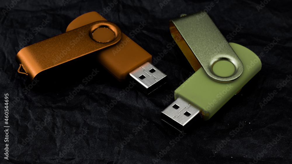 usb coloured flash pen drive on black background usb coloured flash pen drive on black background