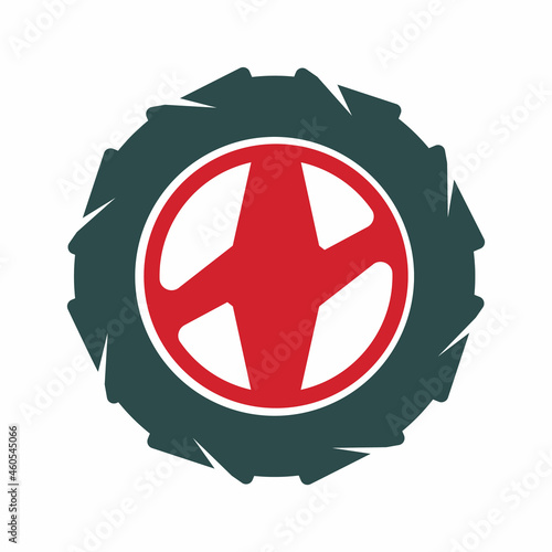 Tyre company or tyre shop vector logo design. New simple tire logo concept.