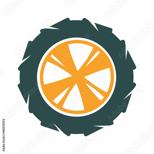 Tyre company or tyre shop vector logo design. New simple tire logo concept.