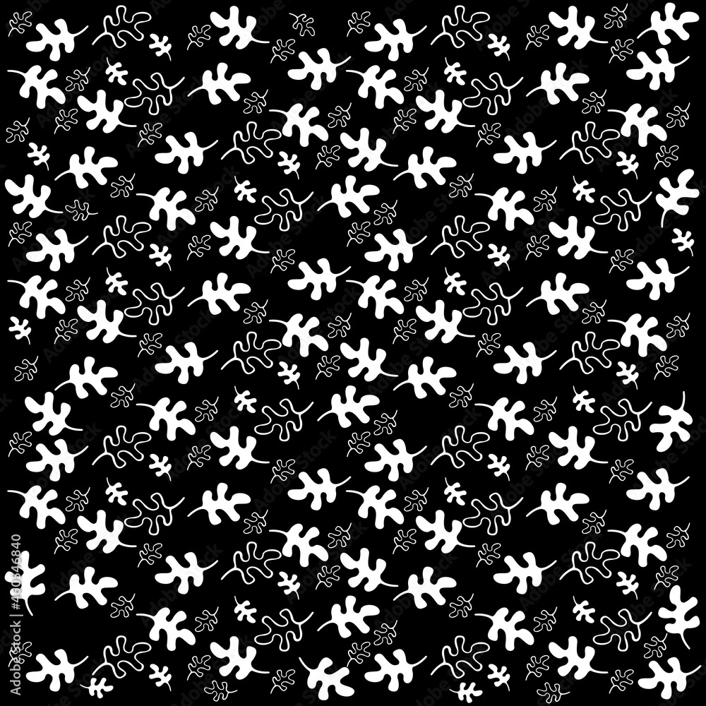 Leaves pattern design with two colors fashion style vector