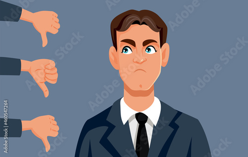 Angry Employees Dislike their Boss Vector Cartoon