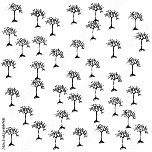 Tree pattern design with two colors fashion style