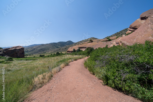 Hiking trail for Red Rocks Park and amphitheater in Morrison Colorado