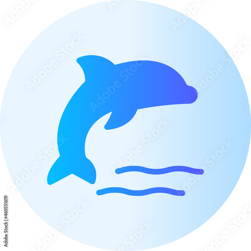 dolphin gradient icon