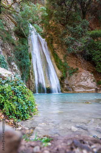 Neda Wasserfall auf Peloponnes in Griechenland