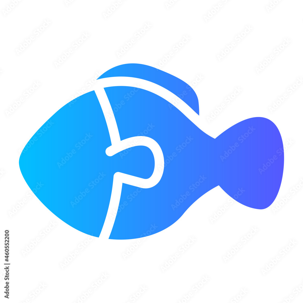 Obraz premium fish gradient icon