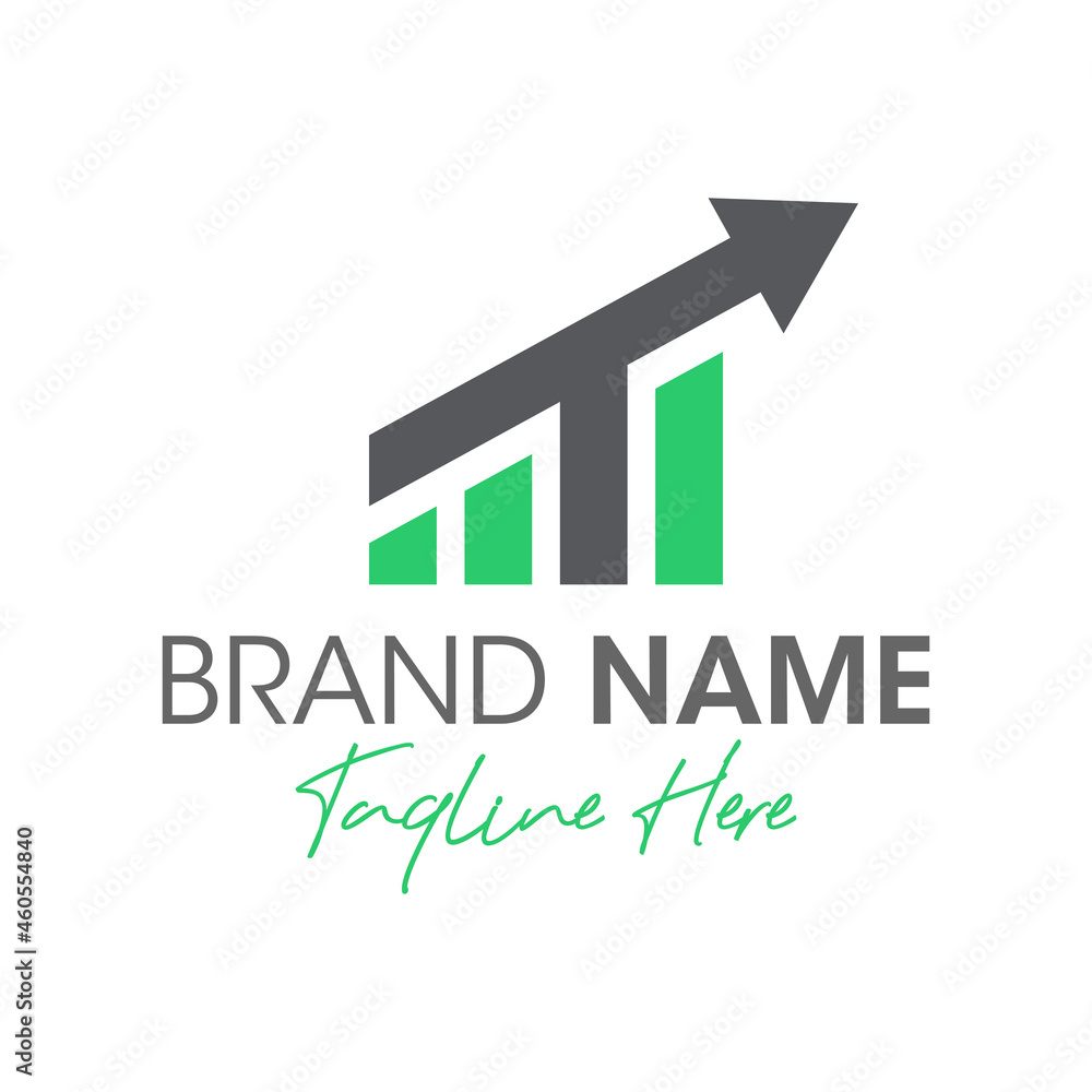 Fototapeta premium up arrow inspiration illustration logo letter T