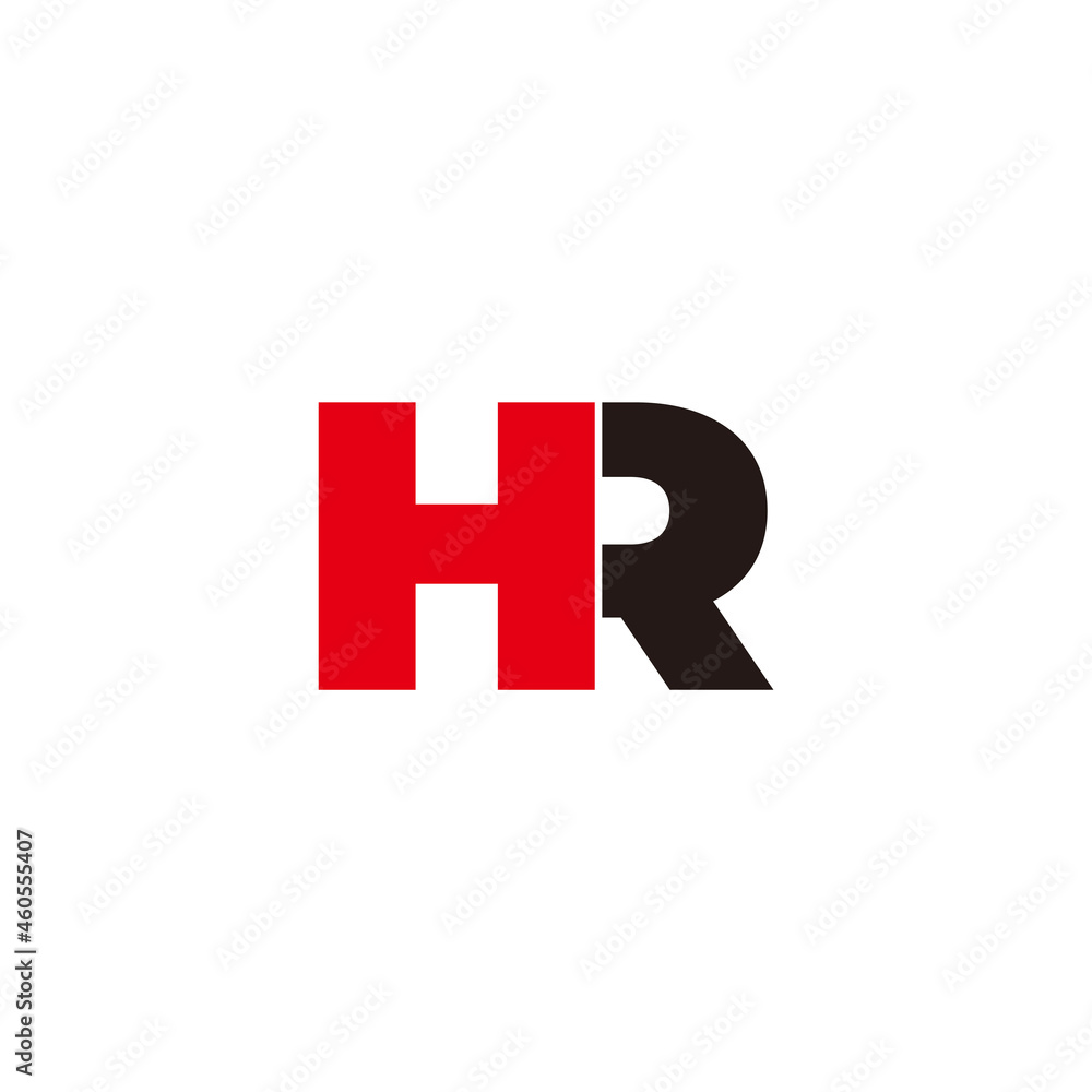 letter h hidden r design geometric logo vector letter h hidden r design geometric logo vector