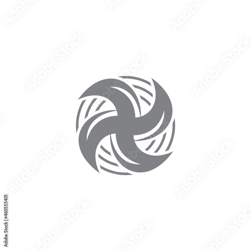 swirl air motion simple geometric design logo vector