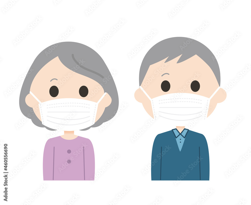 Vector illustration of an elderly man and woman. Vector illustration of an elderly man and woman.