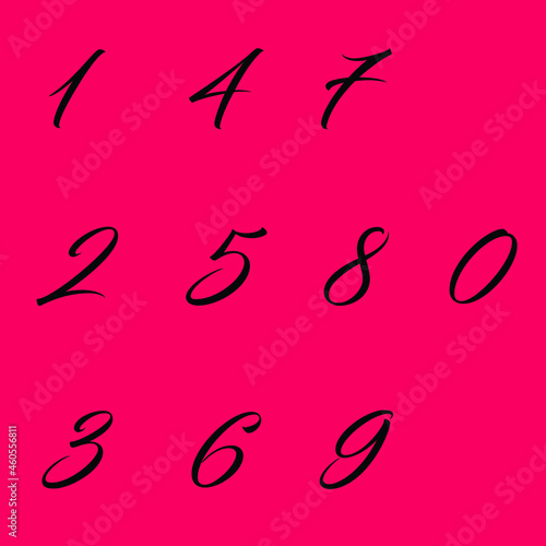 Set of Numbers vector Illustration. eps10