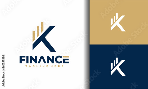 letter K financial graphic logo