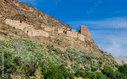 village in mountain high atlas morocco