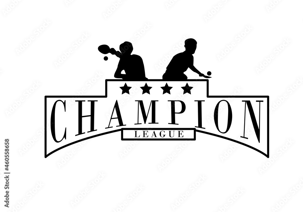 Table tennis championship design logo