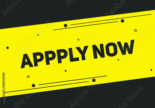 apply now button. label sign template