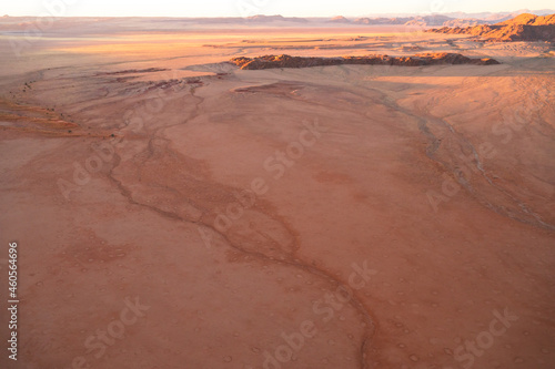 Beautiful natural landscape of Namib Desert. The region with the lowest population density in the world. A popular tourist country and destination in Africa, Namibia.