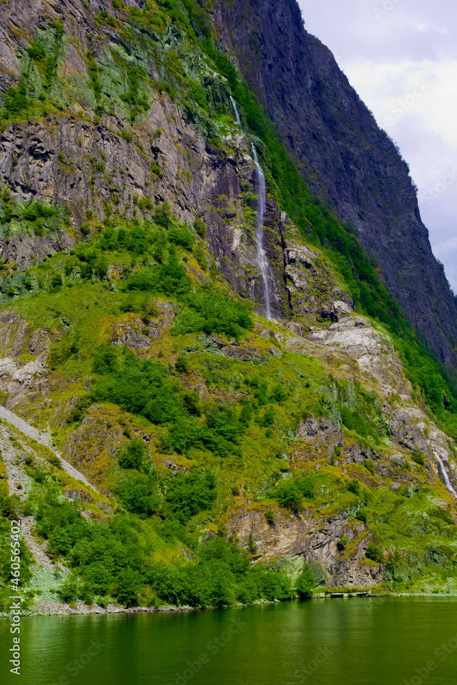 beautiful waterfall in the mountains in norway beautiful waterfall in the mountains in norway