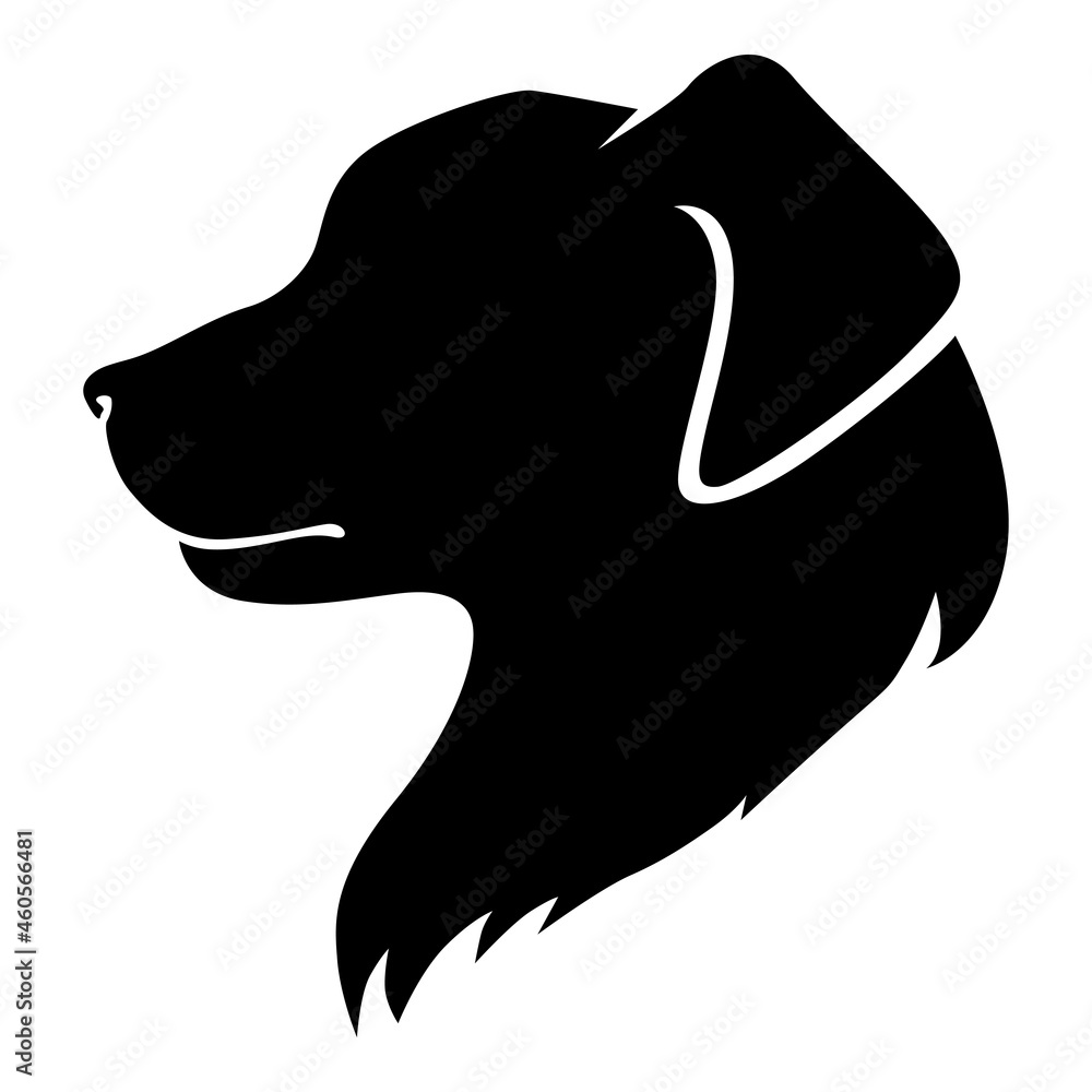 Dog head silhouette Adobe Stock