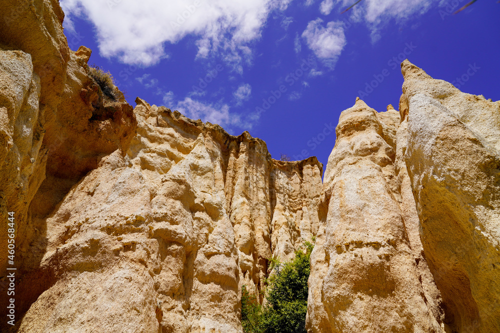 Orgues de l'ille sur têt french natural park sandstone geological formation in france
