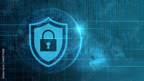 Fototapeta Naklejka Na Ścianę i Meble -  Cyber security data protection business technology privacy concept. Elements of this image are furnished by NASA