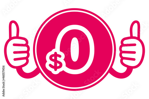 $ 0　広告宣伝用POPアイコン