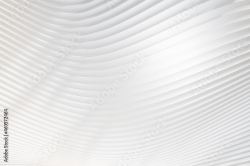 3d White curve wave wall. 3D illustration rendering. © Thannaree