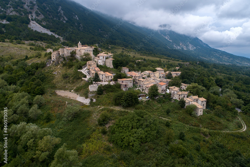 Roccacaramanico village in Abruzzo in Majella national park