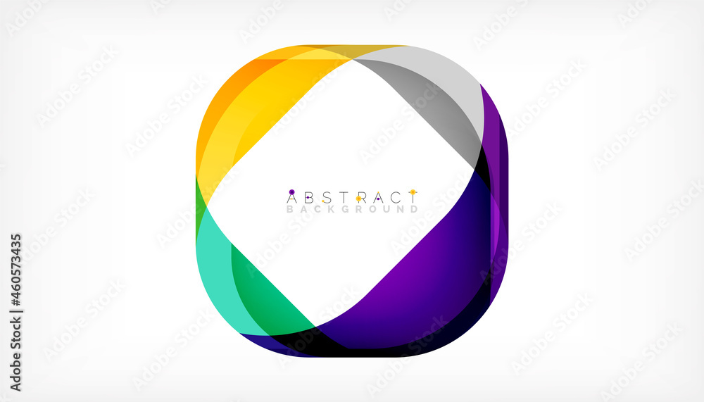Abstract square shape with overlapping waves, minimal geometric background. Vector Illustration For Wallpaper, Banner, Background, Landing Page Abstract square shape with overlapping waves, minimal geometric background. Vector Illustration For Wallpaper, Banner, Background, Landing Page