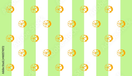 orange pattern on stripes background