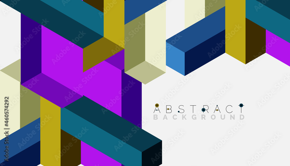 Abstract background. 3d cubes, cubic elements and blocks. Techno or business concept for wallpaper, banner, background, landing page Abstract background. 3d cubes, cubic elements and blocks. Techno or business concept for wallpaper, banner, background, landing page