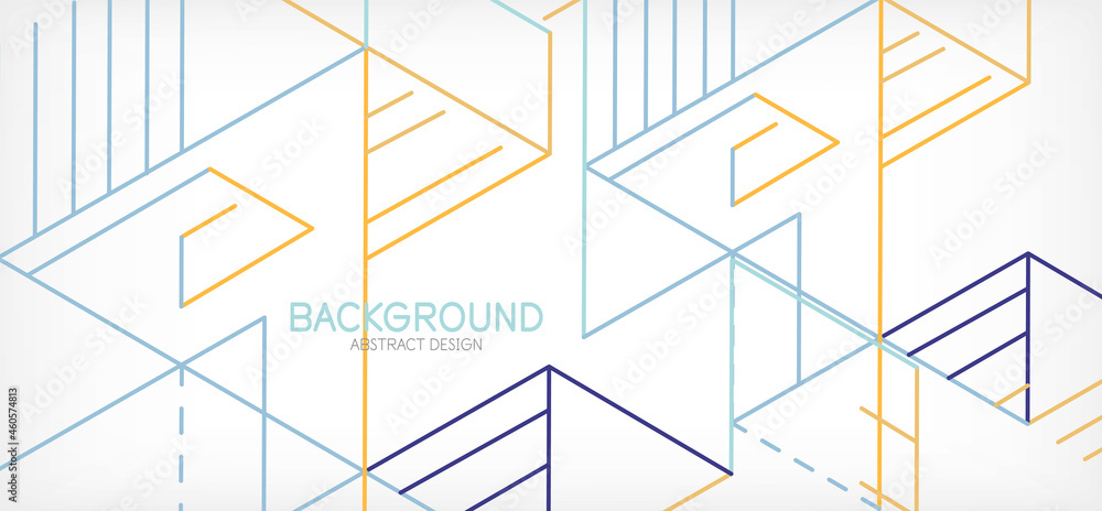 Abstract background. Color lines on white background. Linear abstract composition. Techno or business concept for wallpaper, banner, background, landing page Abstract background. Color lines on white background. Linear abstract composition. Techno or business concept for wallpaper, banner, background, landing page
