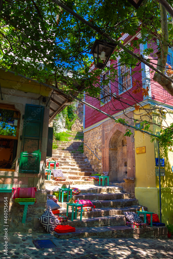 Fototapeta premium Famous old town of Molyvos, Lesvos island, Greece.