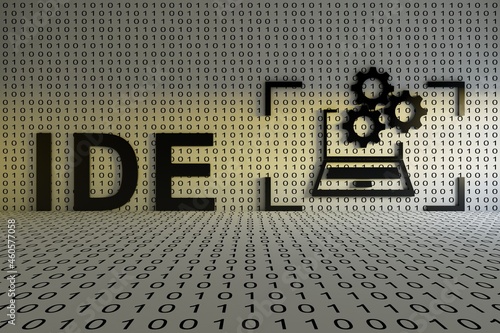 IDE concept text sunlight 3D illustration