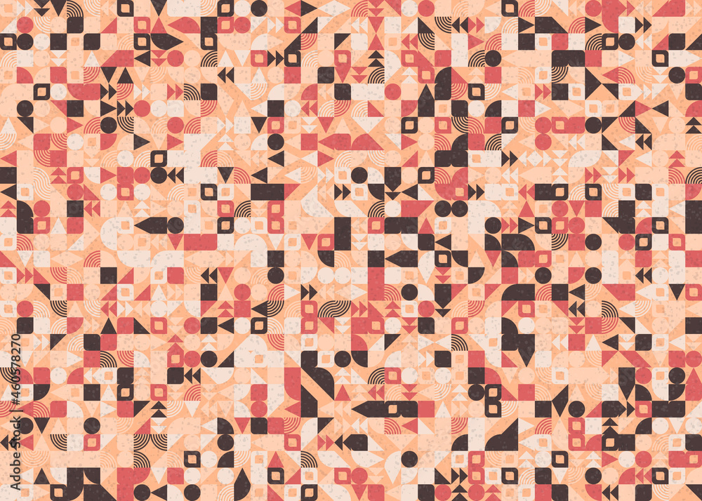 Fototapeta premium Abstract Geometric Pattern generative computational art illustration