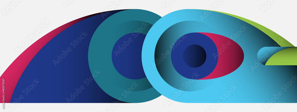 Abstract background. Minimal geometric circles and round style shapes with deep shadow effects. Trendy technology business template for wallpaper banner or background Abstract background. Minimal geometric circles and round style shapes with deep shadow effects. Trendy technology business template for wallpaper banner or background