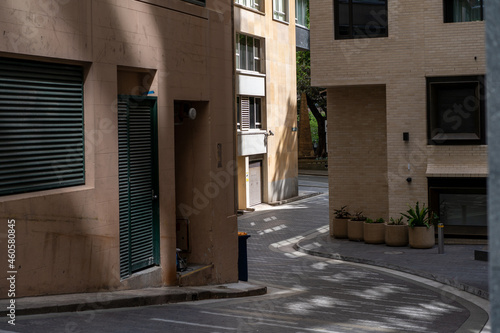 empty alley way in city