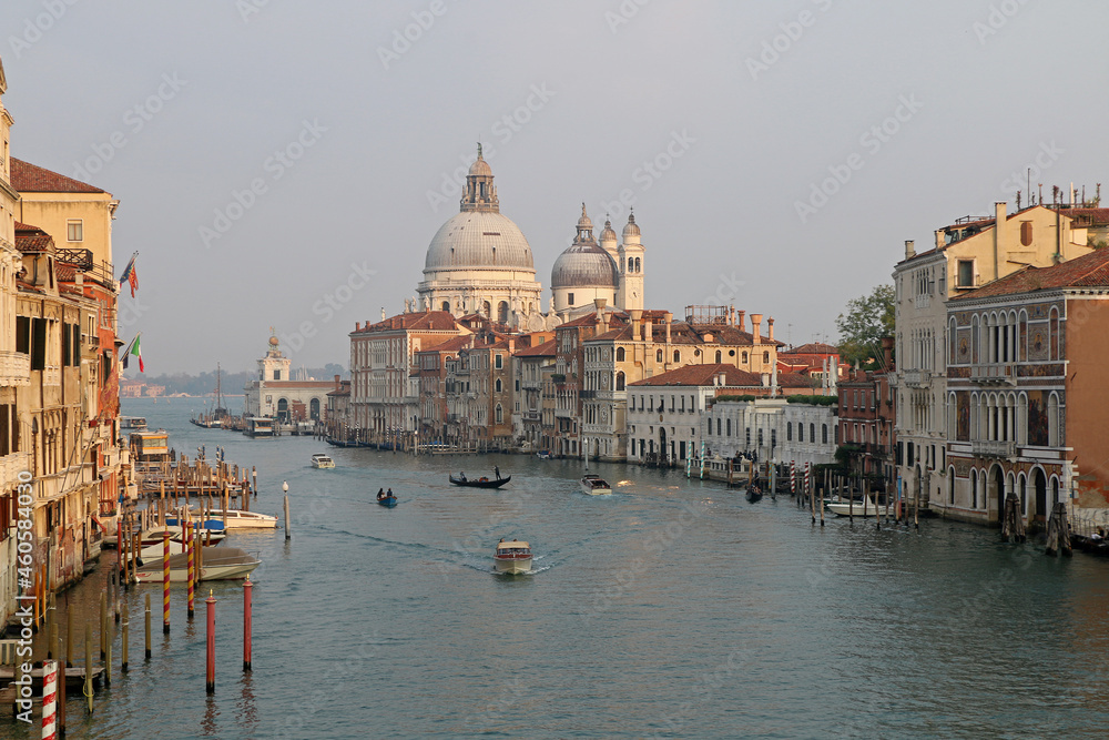View of Grand Canal from Accademia bridge, Venice.