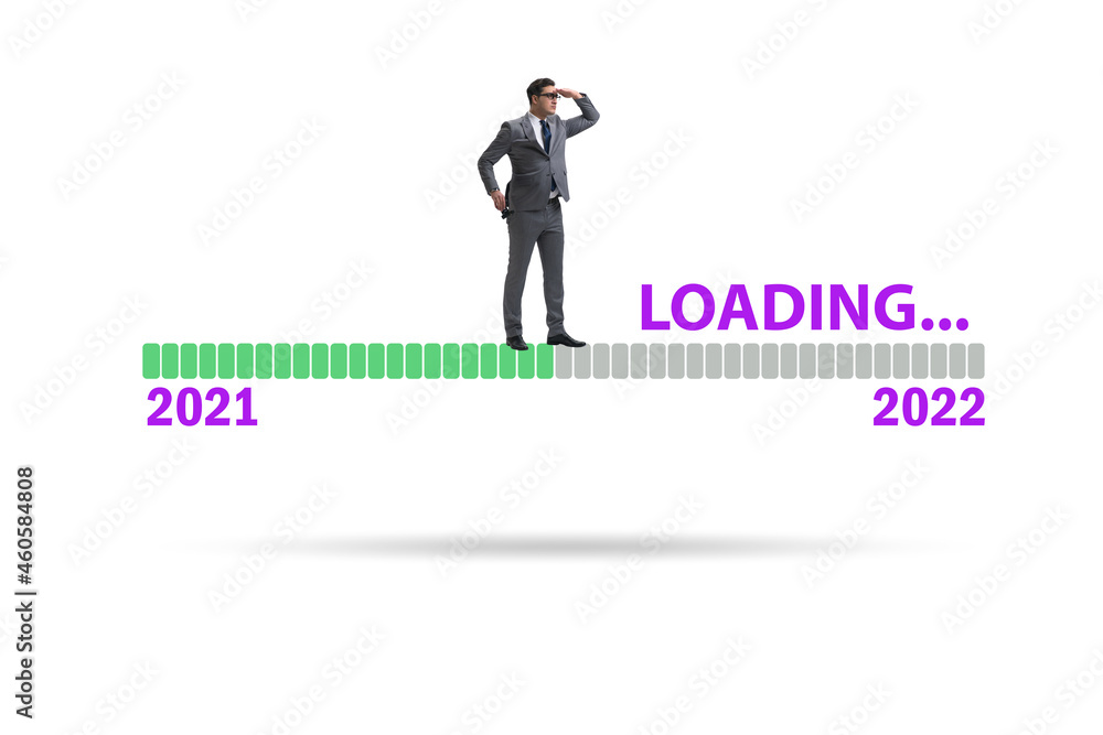 Concept of transitioning from year 2021 to 2022 Concept of transitioning from year 2021 to 2022