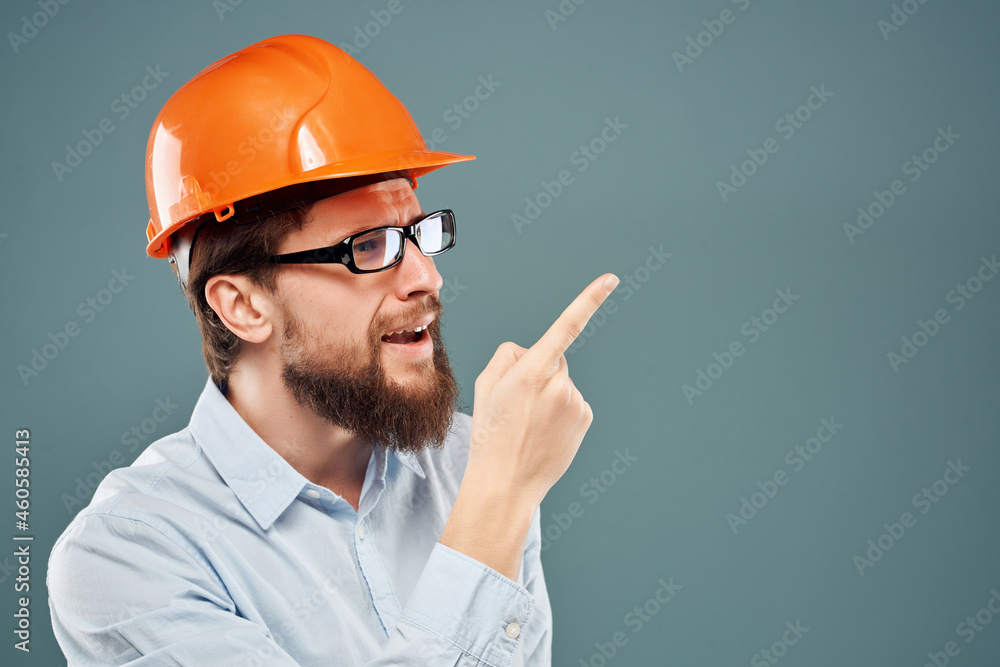 emotional man work in the construction industry success isolated background emotional man work in the construction industry success isolated background