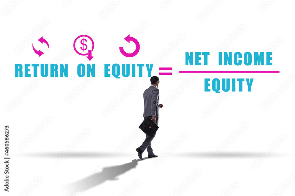 Businessman in return on equity concept Businessman in return on equity concept