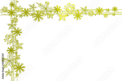 Weihnachten Hintergrund abstrakt Sterne Rahmen grün gelb hell dunkel isoliert auf weiß Weihnachtsmotiv