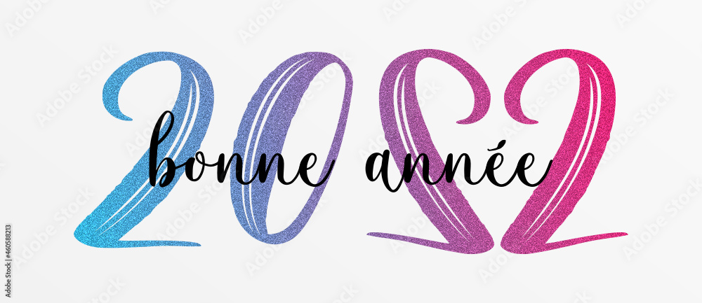2022 - Bonne année - happy new year - coeur 2022 - Bonne année - happy new year - coeur