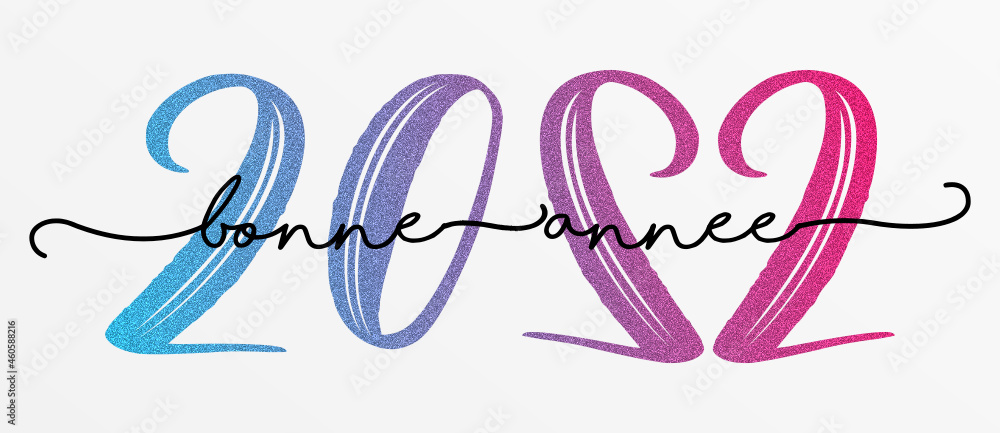 2022 - Bonne année - happy new year - coeur 2022 - Bonne année - happy new year - coeur