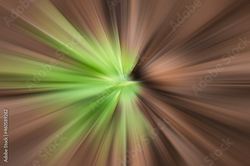 Flowing asymmetric mixed brown and green speed burst