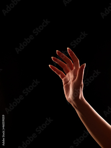 hand reaching out